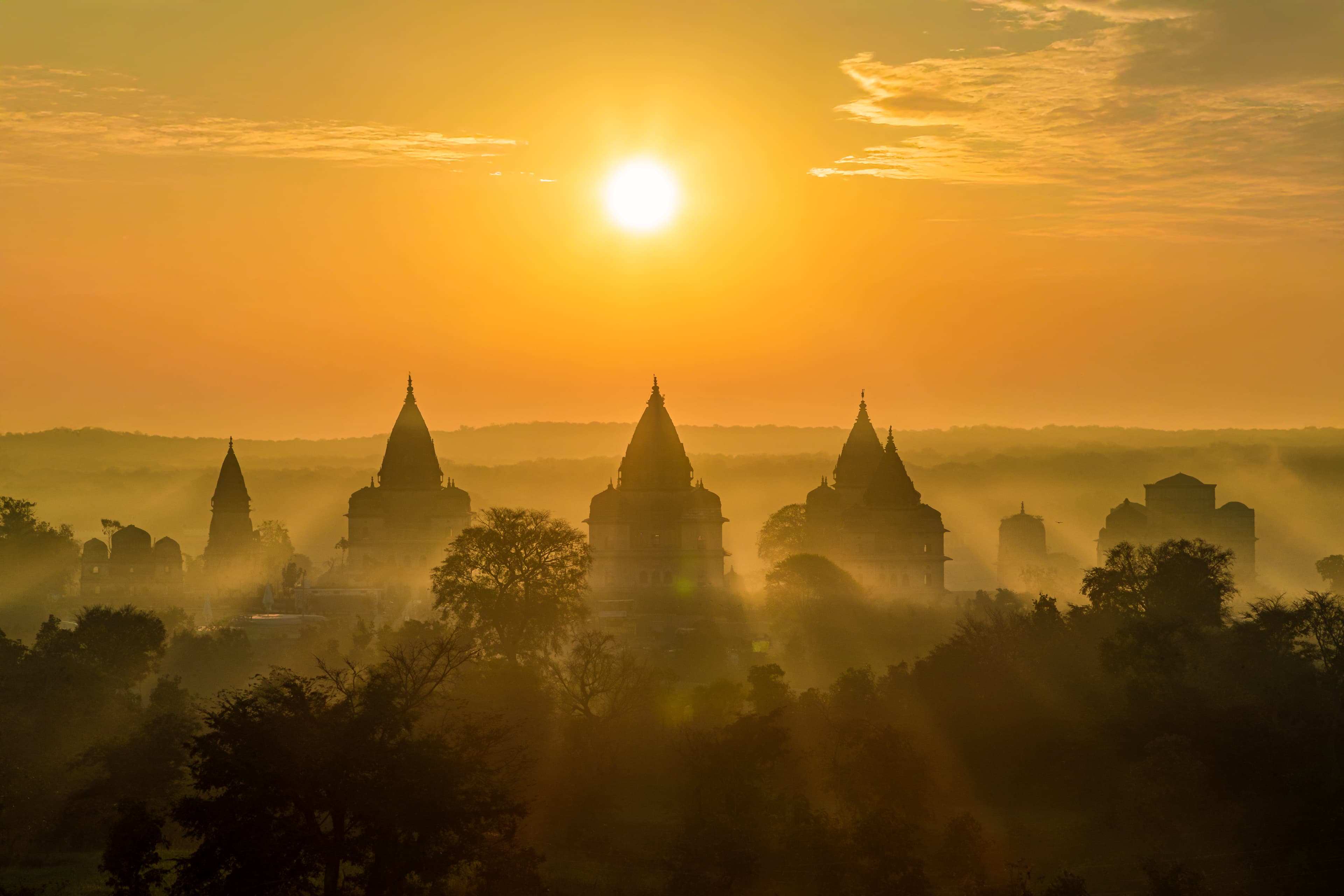 Morning Majesty at Orchha Chattris