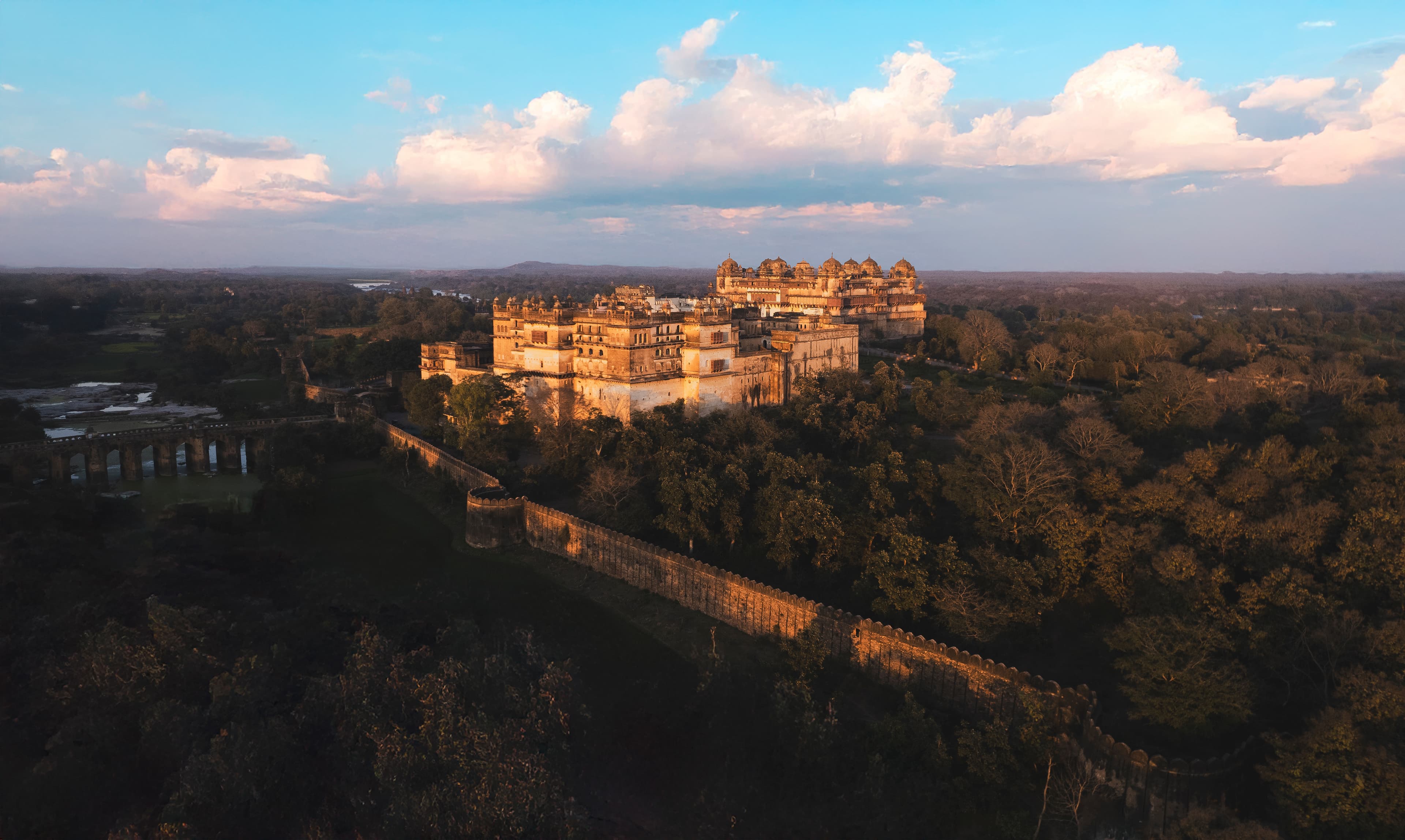 Orchha’s Royal Architecture from the Sky