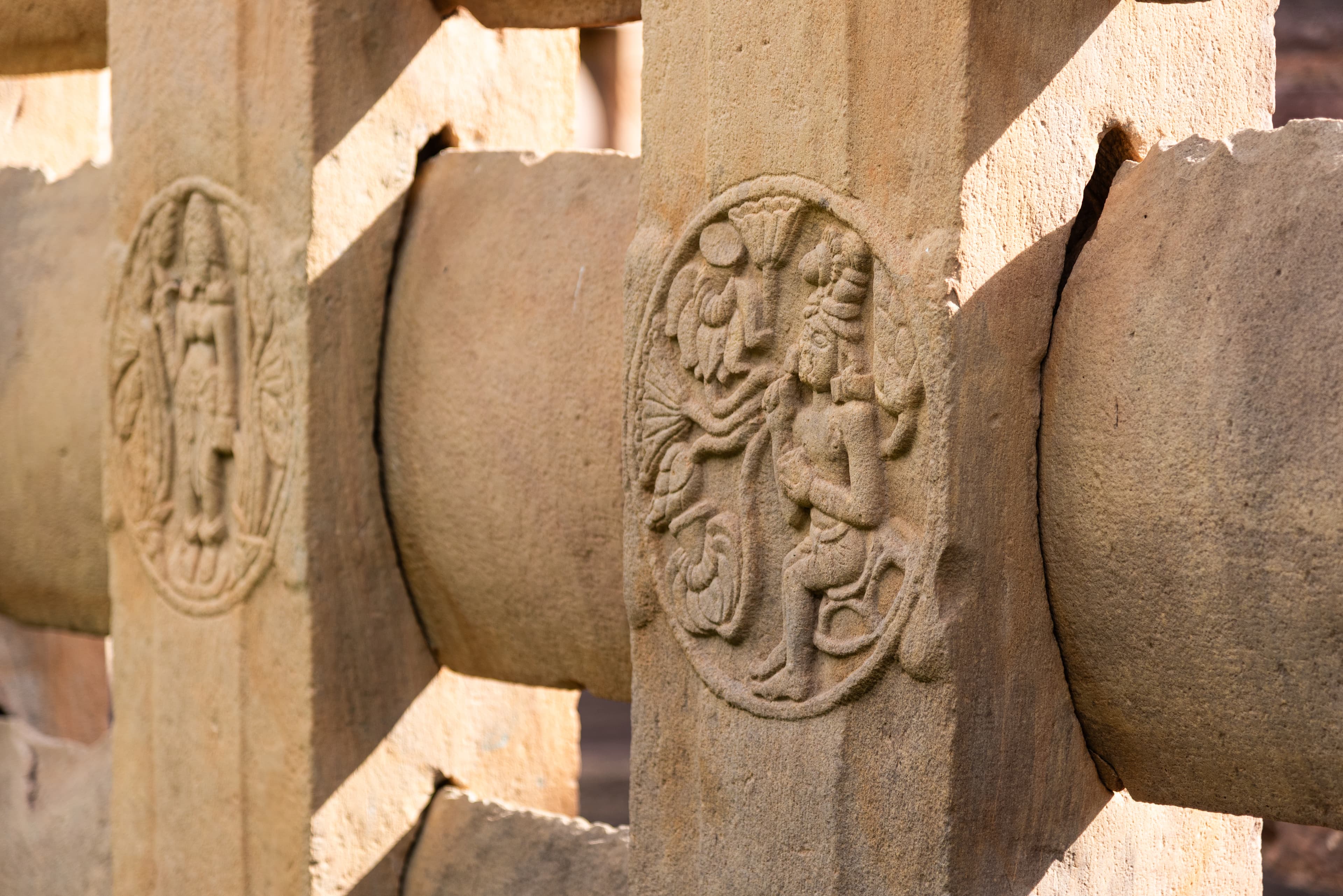 Ancient Medallion Carvings at Sanchi Stupa