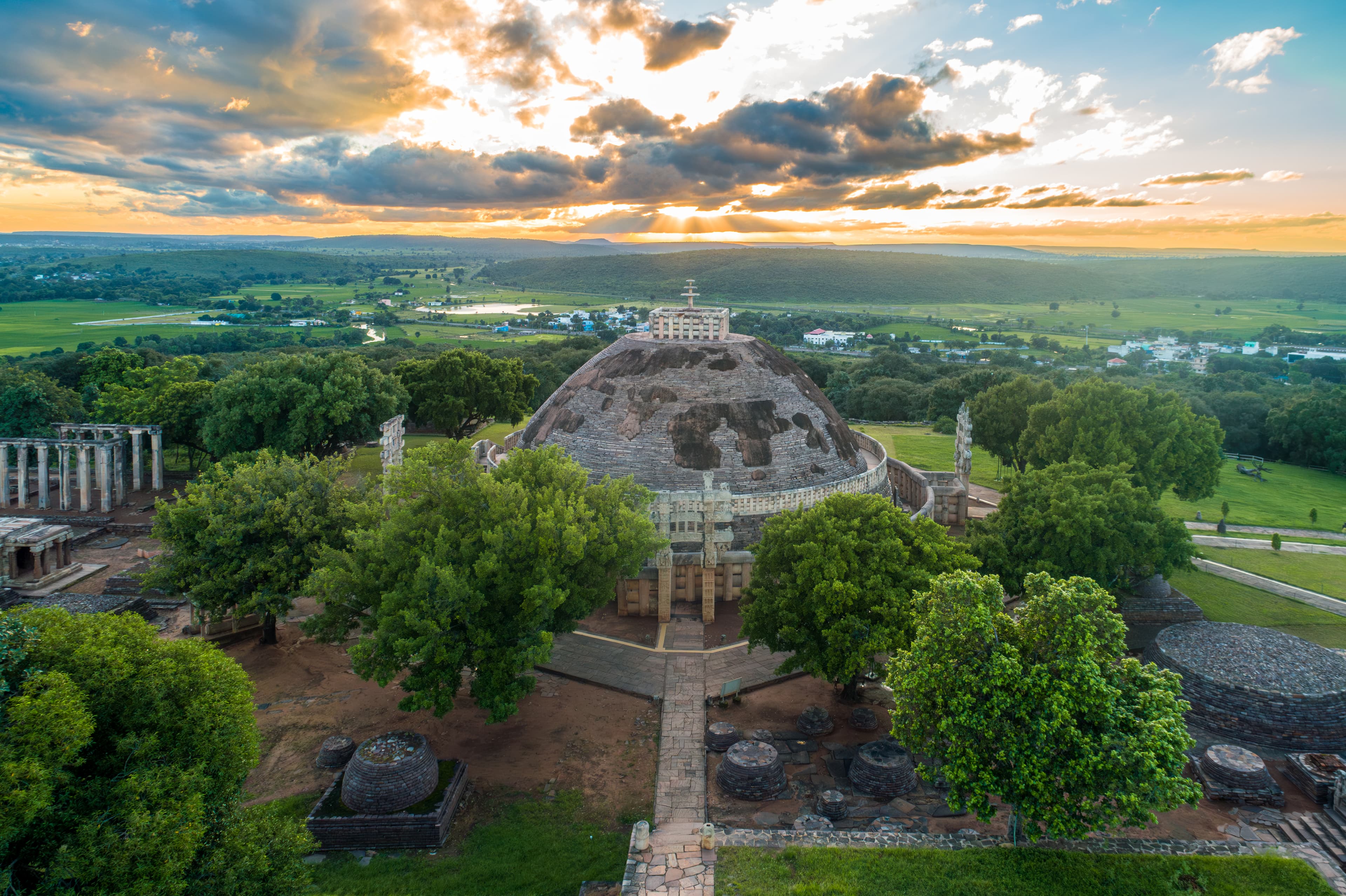 Sunset Serenity at the Great Stupa of Sanchi