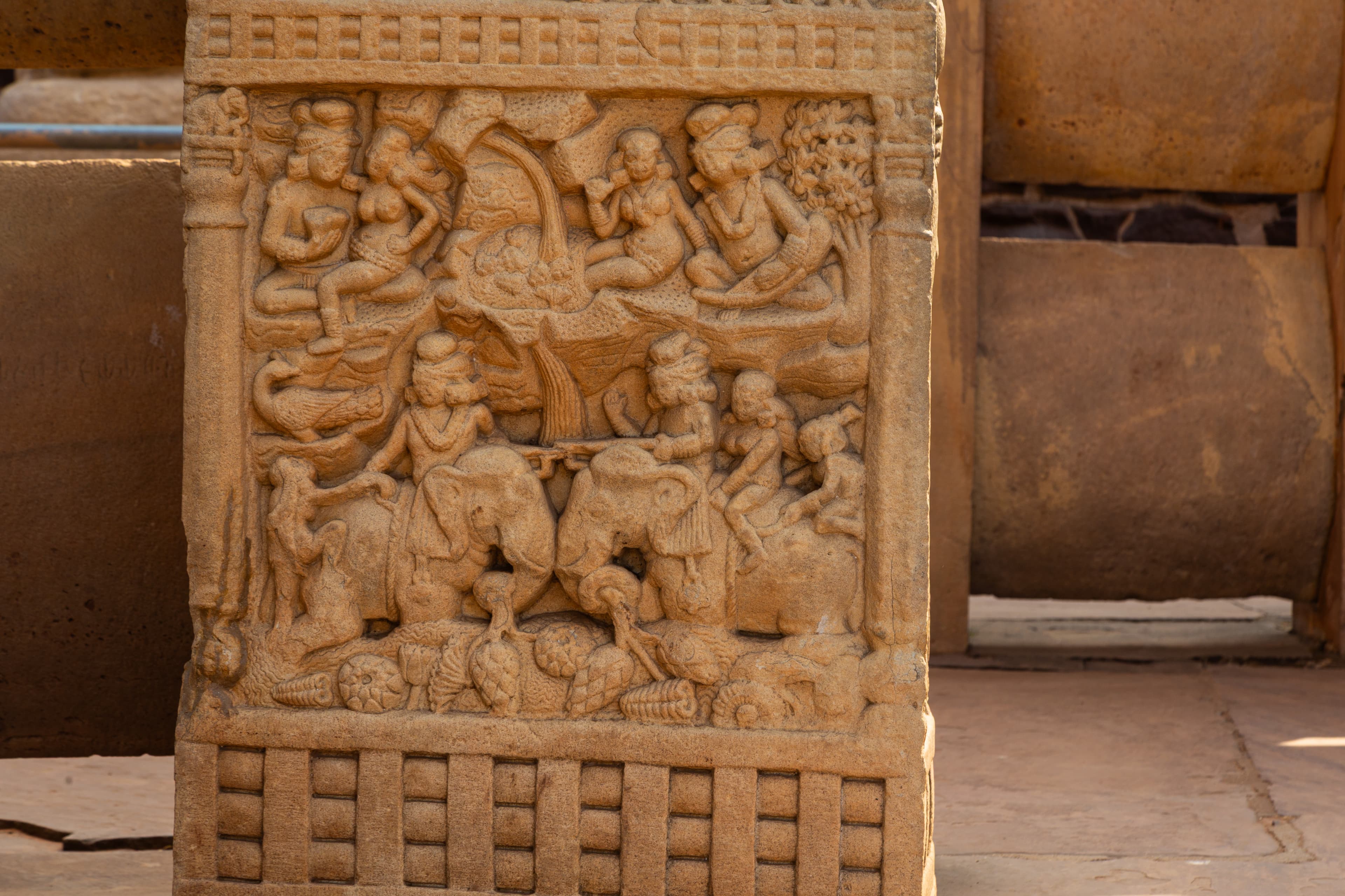 Birth Scene in Stone – Ancient Sanchi Carving