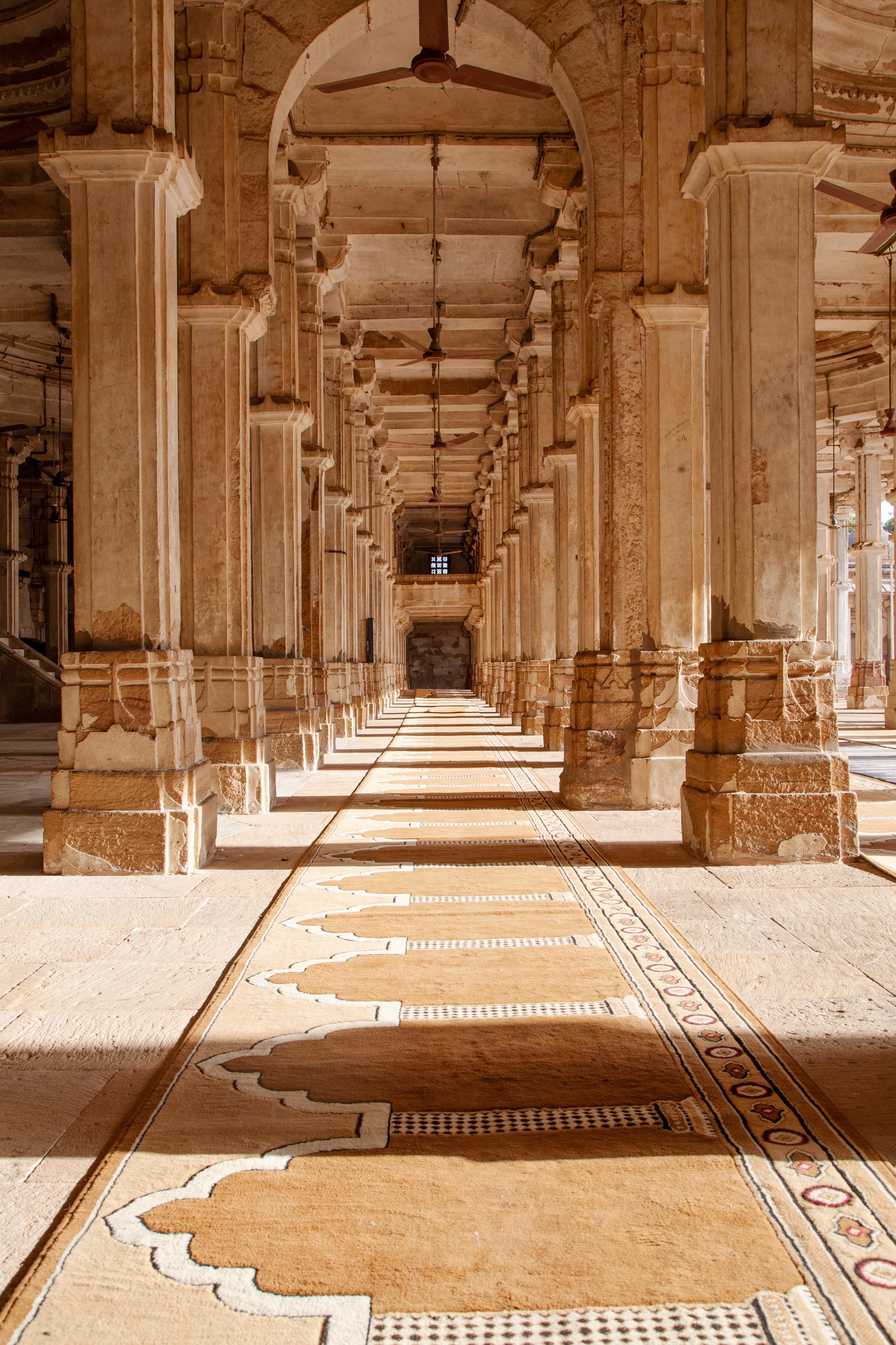 Sunlit Aisle at Sarkhej Roza