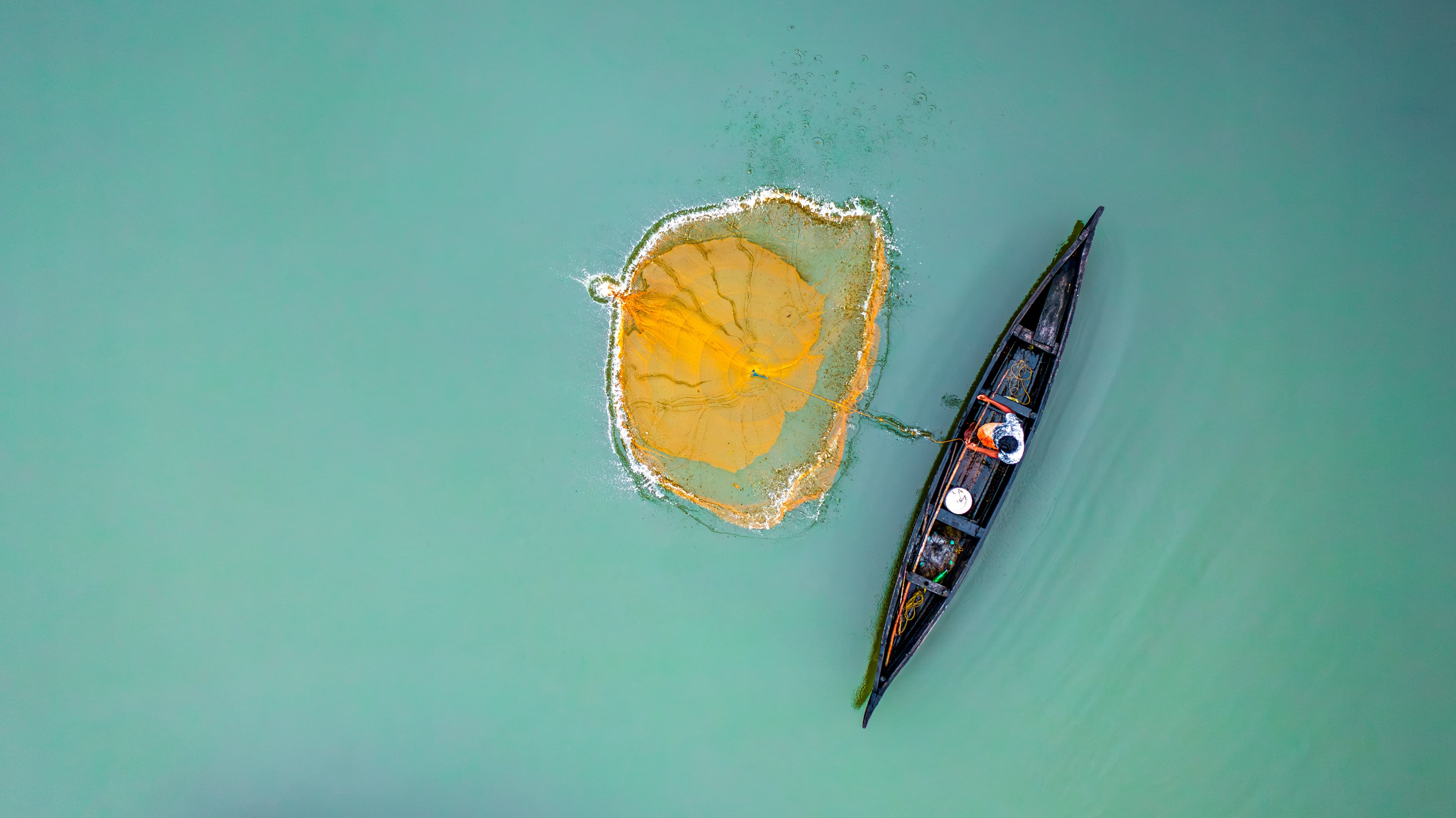 Fisherman’s Net in Vembanad Waters