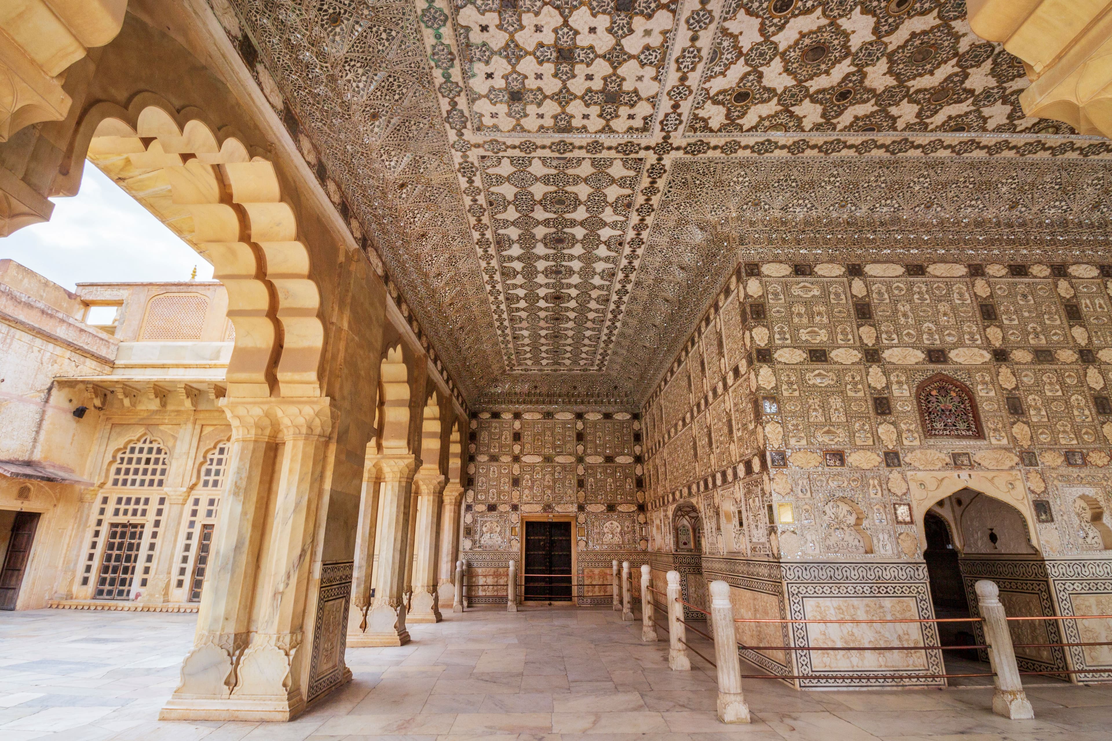 Inside the Sheesh Mahal of Amer Fort