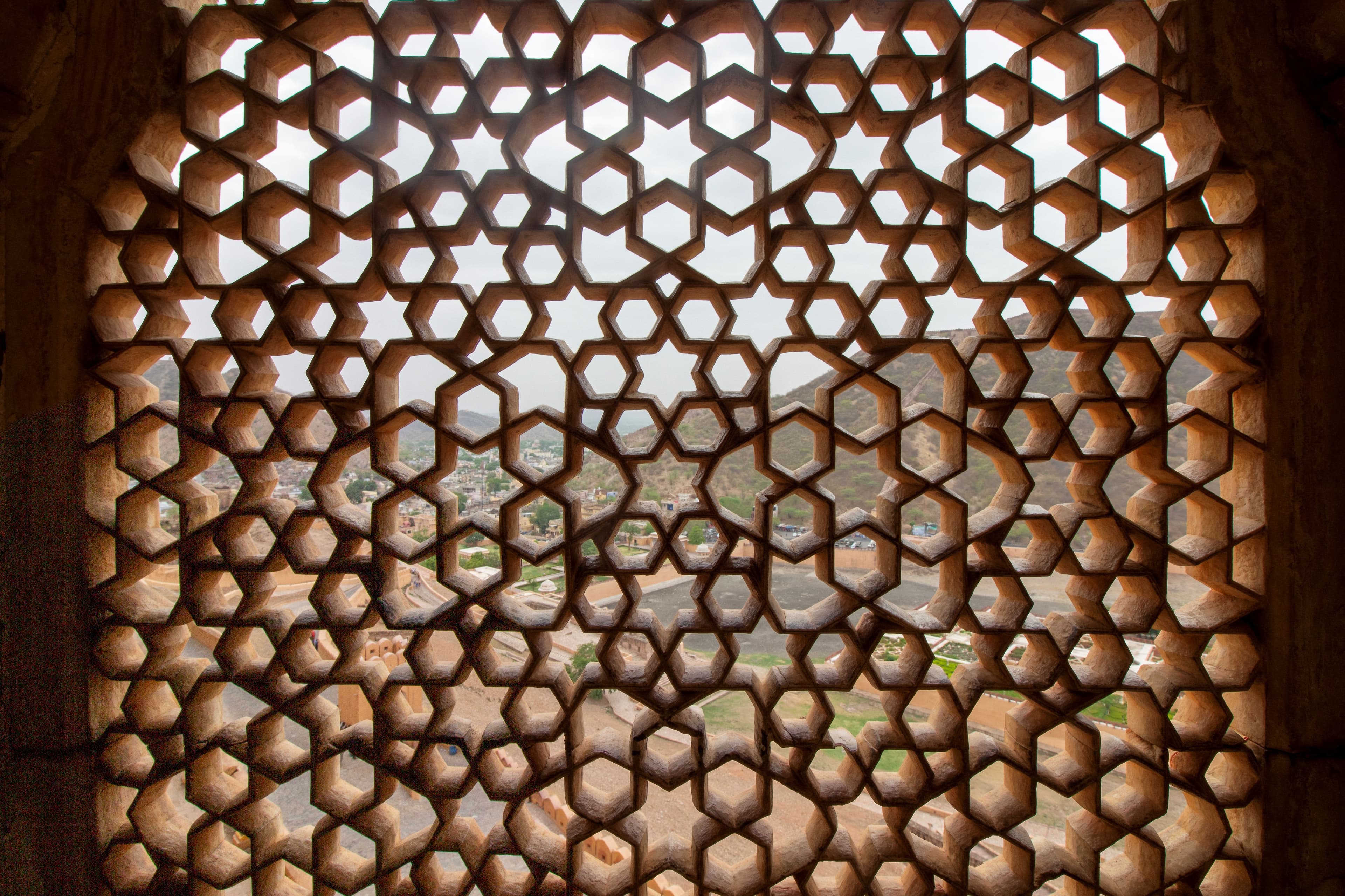Geometric Jali View from Amer Fort