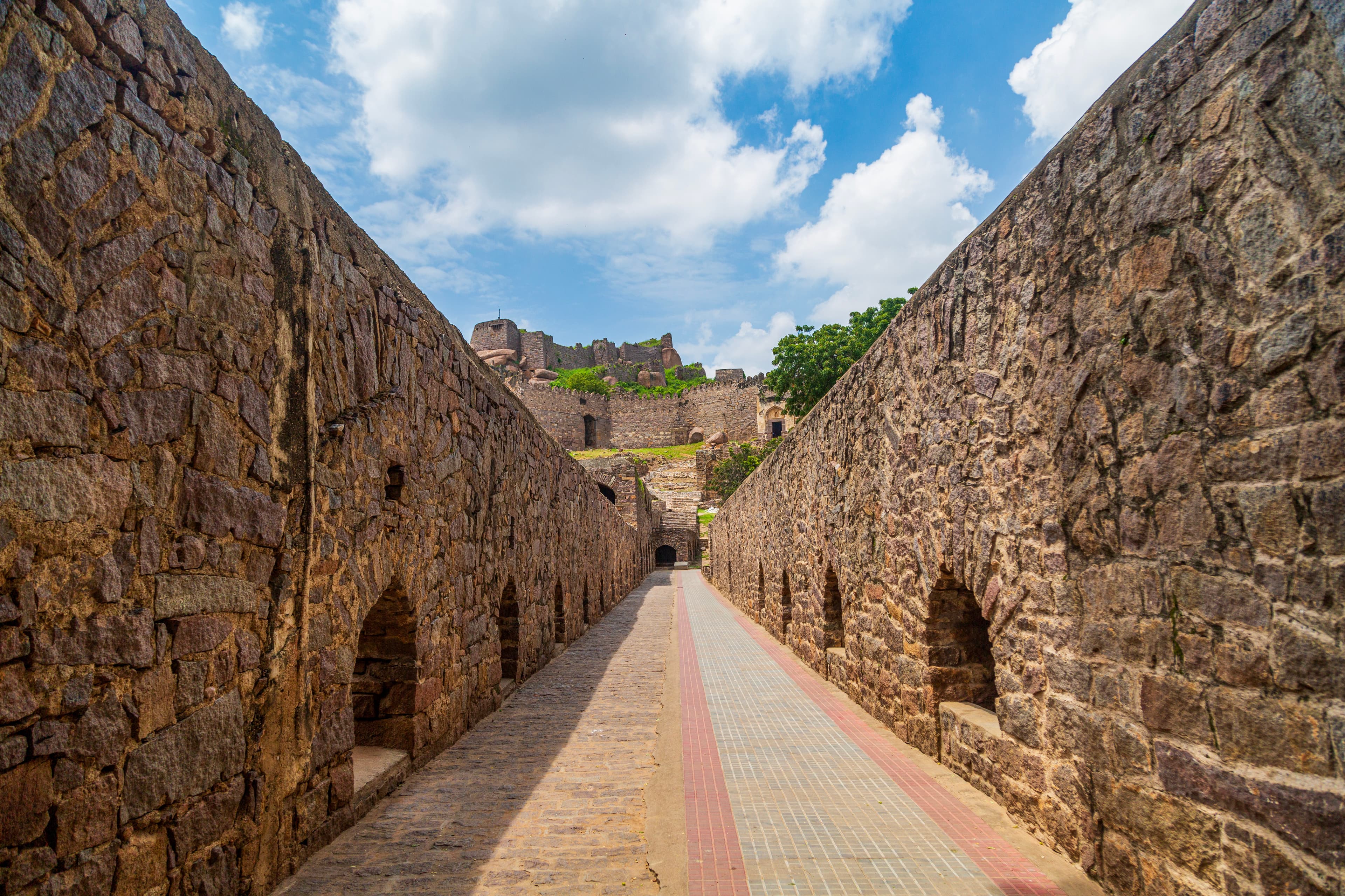 Stone Passageway to Golconda Fort’s Inner Chambers