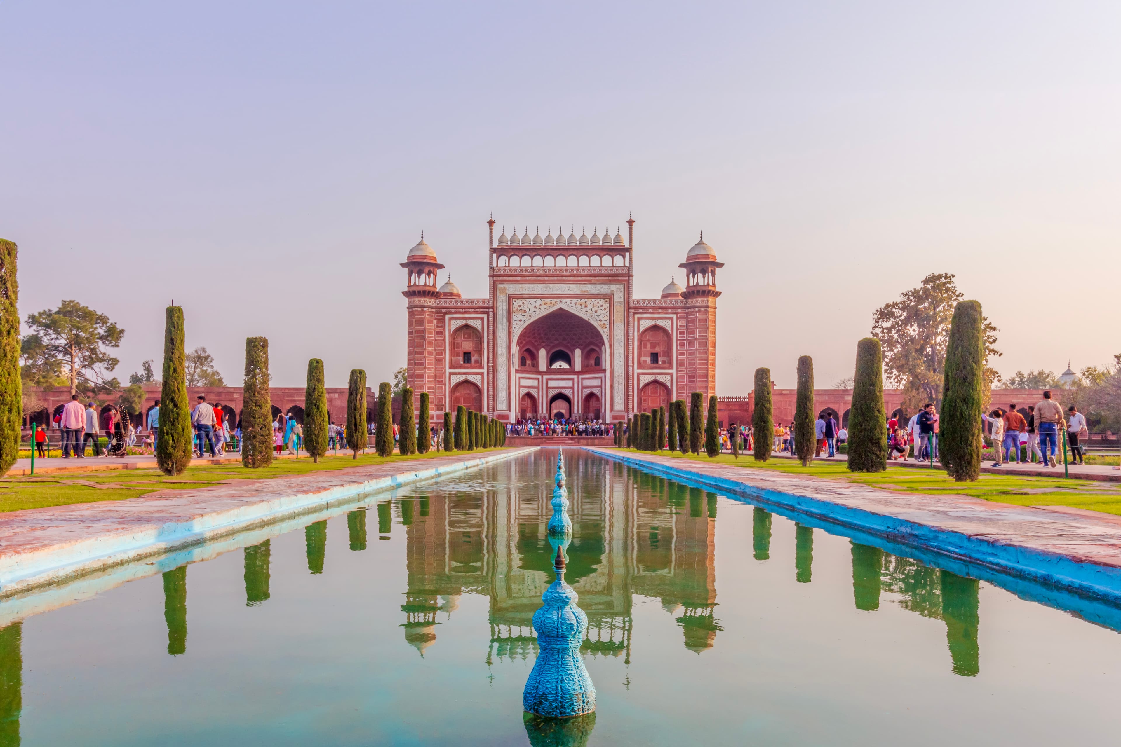 Taj Mahal Grand Entrance with Reflection