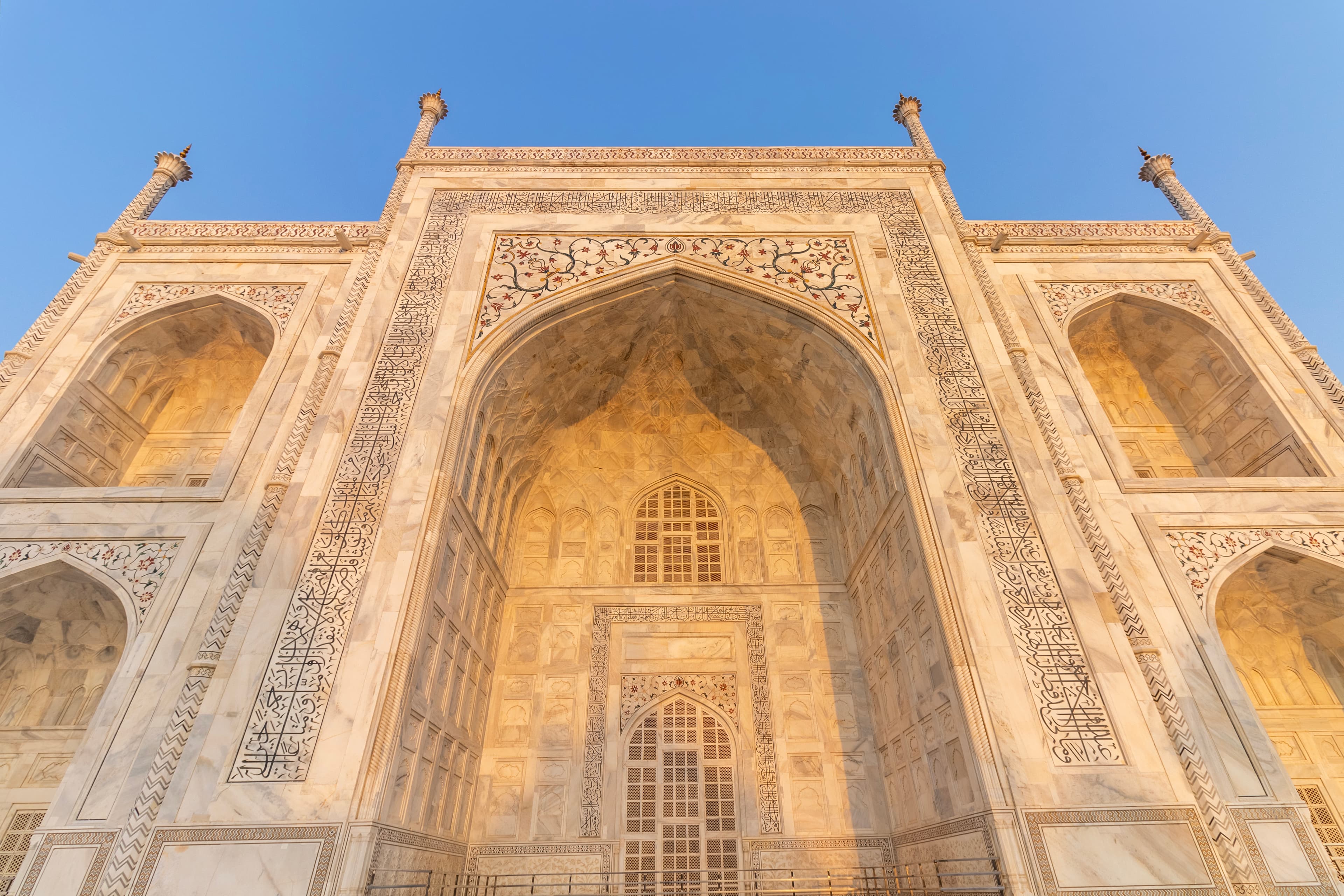 Sunlit Façade of the Taj Mahal
