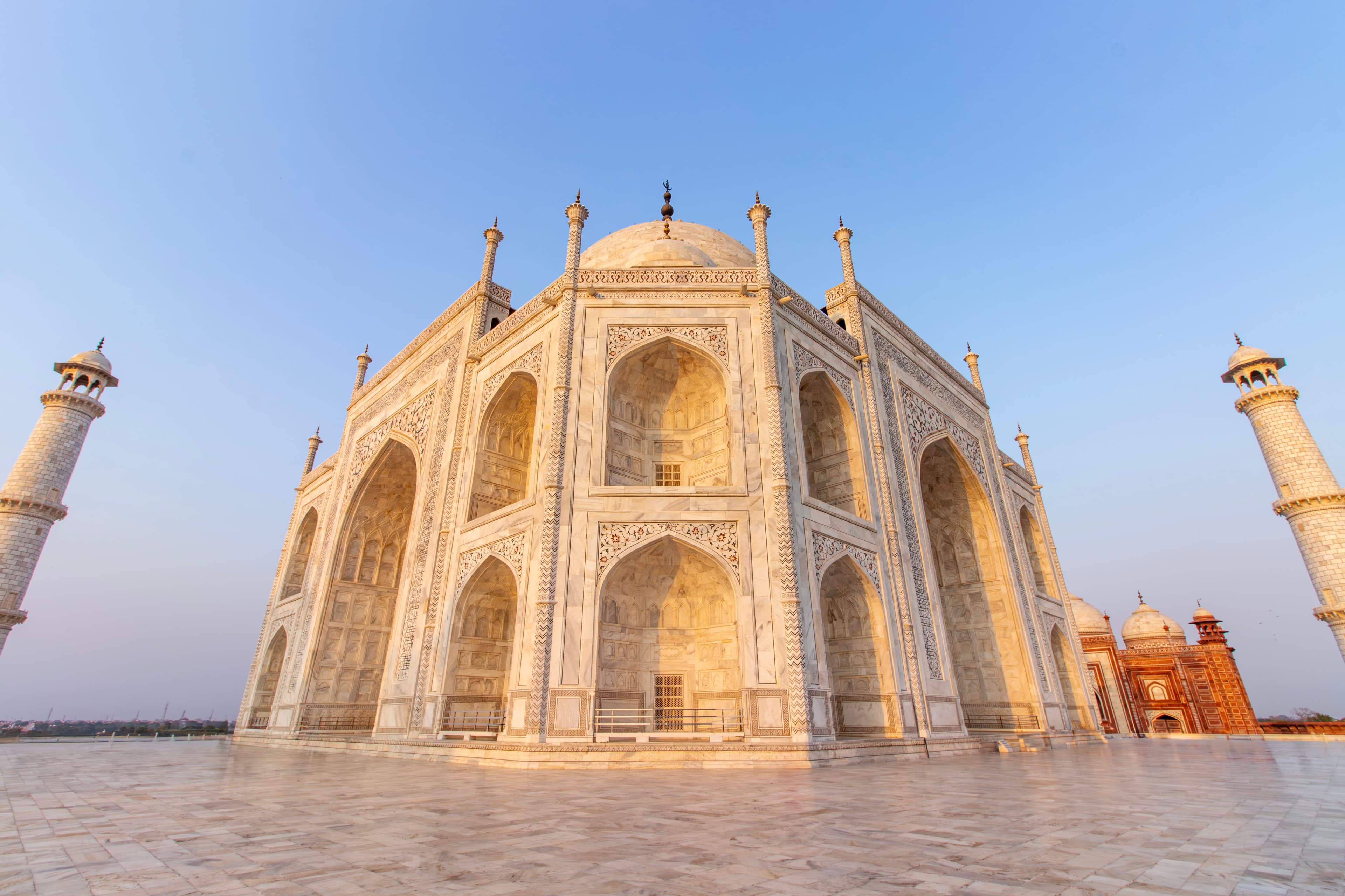 The Taj Mahal Illuminated by Sunset